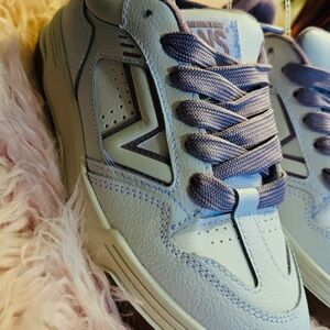 Vans White and Lavender Sneakers